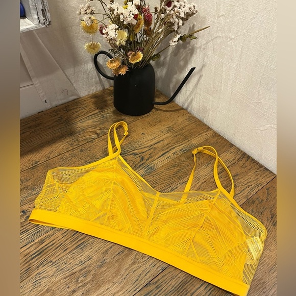 💛 Déesse Curve Mesh Bralette – Jaune soleil, taille 4X💛 - Picture 1 of 5